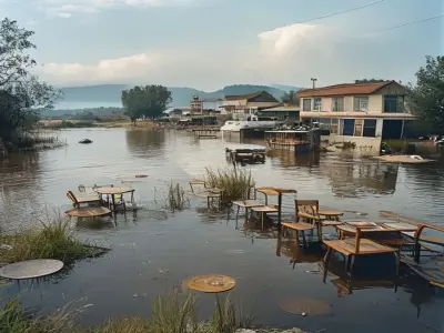 Adıyaman Kahta'da Baraj Göleti Taştı: Kafe ve Lokantalar Sular Altında Kaldı