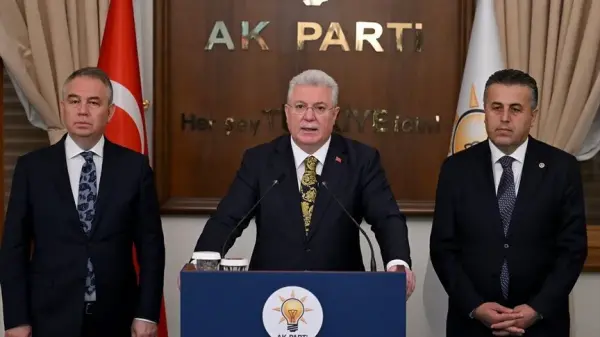 AK Parti Grup Başkanvekili Muhammet Emin Akbaşoğlu'nun 12. Yargı Paketi'ni tanıttığı basın toplantısı.