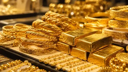 Altın fiyatlarının düştüğünü gösteren borsa ekranı