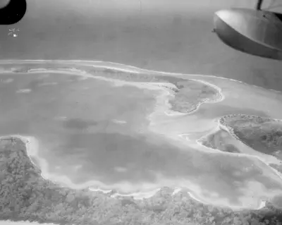 Nikumaroro Adası'nın 1938 yılına ait hava fotoğrafı
