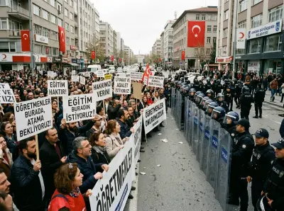 Ankara'da Öğretmenlerin Yürüyüşüne Polis Engeli: Çok Sayıda Gözaltı