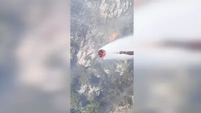 Antalya'da Orman Yangınına Havadan ve Karadan Kapsamlı Müdahale