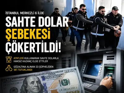 ATM'ler Üzerinden Sahte Dolar Vurgunu: 18 Kişi Tutuklandı