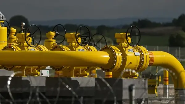 Avrupa'daki doğal gaz depolama tesisinin genel görünümü
