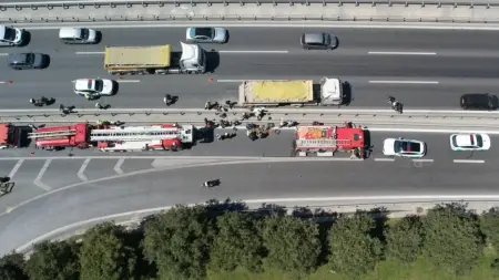 Bağcılar Basın Ekspres Yolu'nda motosikletli Can Baldo'nun hayatını kaybettiği kaza