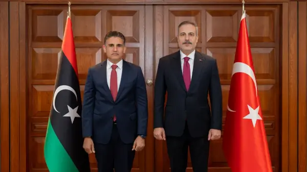 Dışişleri Bakanı Hakan Fidan ve Libya Genelkurmay Başkan Vekili Salahattin Nemruş Ankara'da görüşüyor