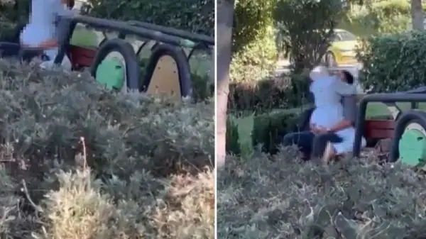 Polis eşliğinde parktan çıkarılan şüpheliler