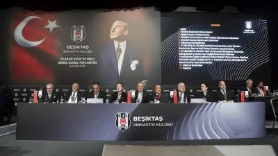 Beşiktaş Kulübü olağan genel kurul toplantısından bir görünüm