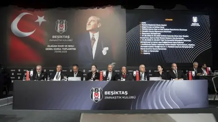 Beşiktaş Kulübü olağan genel kurul toplantısından bir görünüm