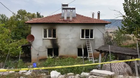 Bilecik Gölpazarı'nda Ev Yangını Sonrası Görüntü