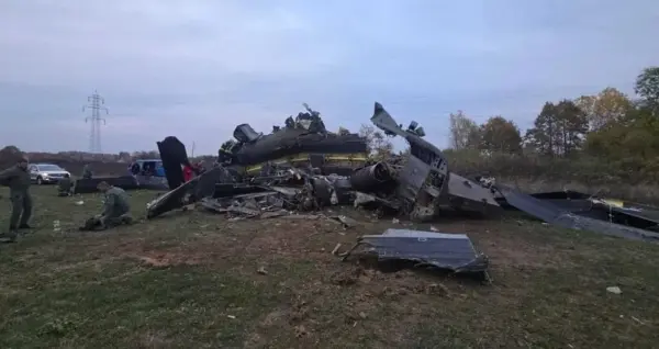 Bosna Hersek'te düşen EUFOR helikopteri enkazı