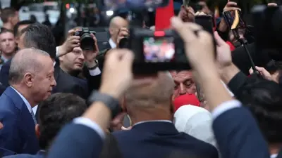 Cumhurbaşkanı Erdoğan'ın New York'taki Türkevi'ne gelişi ve vatandaşlarla buluşması