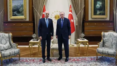 Cumhurbaşkanı Erdoğan ve TBMM Başkanı Kurtulmuş Külliye'de Bir Araya Geldi