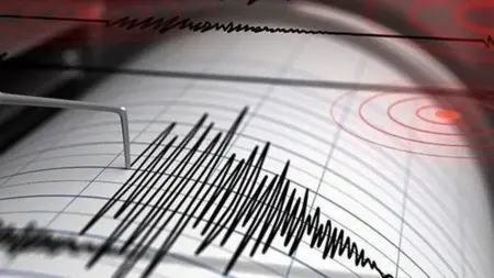 Ege Denizi'nde meydana gelen depremi gösteren sismografik kayıt