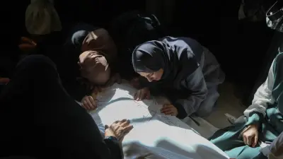 Gazze Şeridi'nde çatışmaların etkilediği bir bölgeden genel görünüm