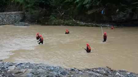Giresun'da sel sonrası arama kurtarma çalışmaları