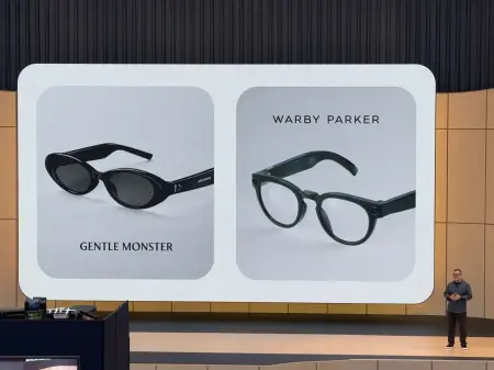 Google I/O etkinliğinde tanıtılan yeni yapay zeka destekli akıllı gözlük tasarımı