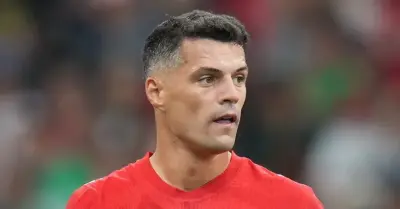 Granit Xhaka'nın sahte aşı sertifikası itirafı sonrası çekilmiş ciddi bir portresi.