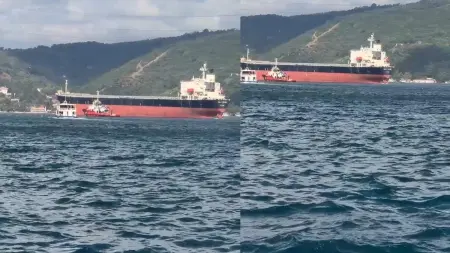İstanbul Boğazı'nda arızalanan kuru yük gemisi Vela Prime