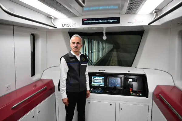 Halkalı-Arnavutköy metro hattının açılış töreninden bir görüntü.
