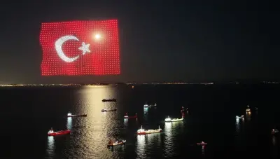 İstanbul'un Fethinin 573. Yıl Dönümü, Gökyüzünde Dronlarla Kutlandı