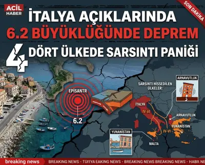 İtalya Açıklarında 6.2 Büyüklüğünde Deprem: Dört Ülkede Sarsıntı Paniği