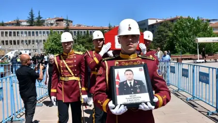 Kırıkkale'de şehit Jandarma Astsubay Üstçavuş Yusuf Ergün'ün cenaze töreni