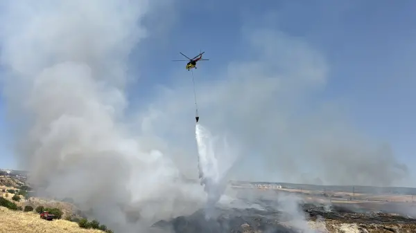 Karabük Safranbolu'da Anız Yangınına Müdahale