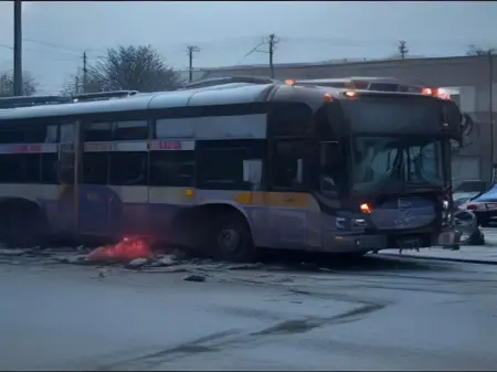 Kayseri'de Otobüs ve Tanker Çarpışması Sonrası Olay Yeri