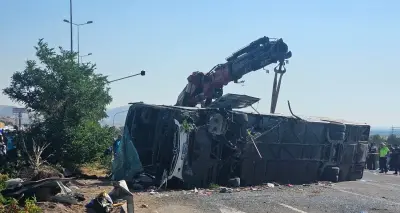 Kayseri'de Yolcu Otobüsü Devrildi: 1 Ölü, 24 Yaralı