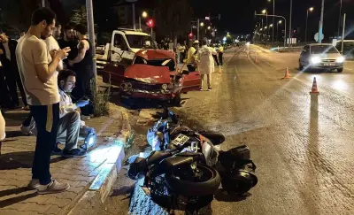 Kırmızı Işık İhlali Sonucu Ağır Yaralanan Motosiklet Sürücüsü İçin Polis Seferber Oldu