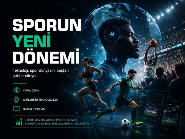 Dijitalleşen spor dünyasını temsil eden bir görsel