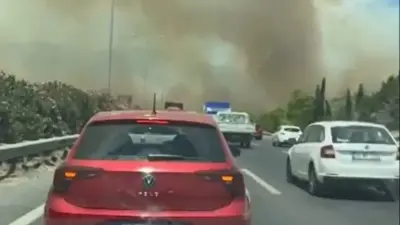 Manisa'da Korkutan Yangın: İzmir-İstanbul Otoyolu Kapatıldı, Ekipler Seferber Oldu