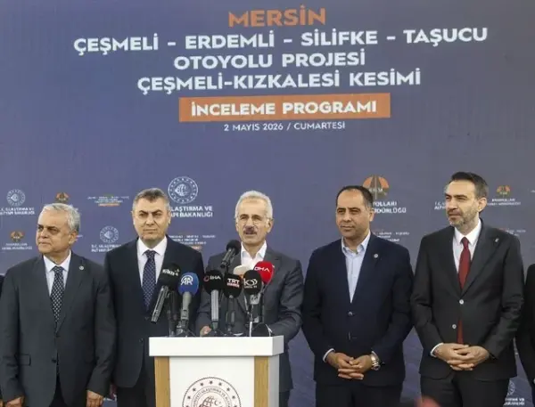 Çeşmeli-Kızkalesi Otoyolu inşaatından genel görünüm, viyadükler ve tüneller