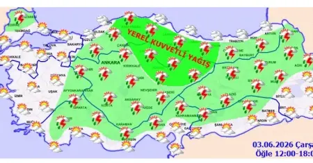 Meteoroloji Genel Müdürlüğü'nden sağanak yağış uyarısı