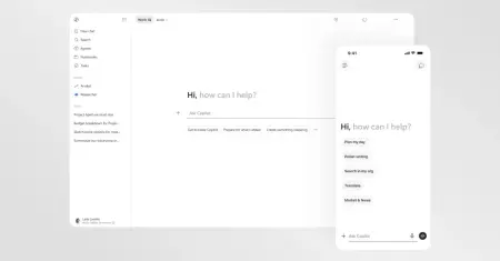 Microsoft 365 Copilot yeni arayüz tasarımı