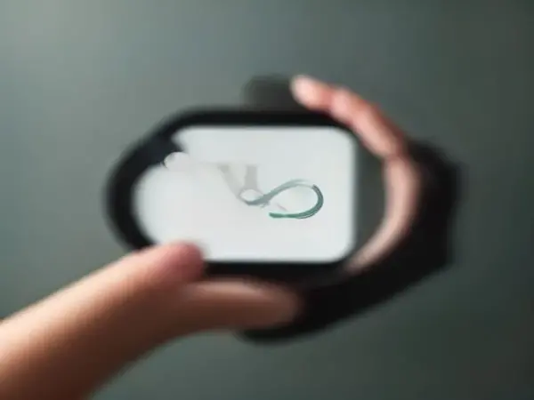 Ekranız minimalist bir giyilebilir cihazın bilekte duruşu, sade ve modern tasarım