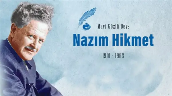 Nazım Hikmet Ran'ın anısına modern ve soyut bir görsel