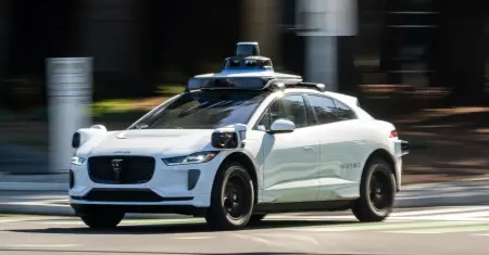 Yolda duran Waymo otonom aracı
