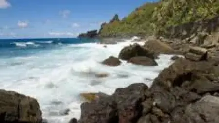 Pitcairn Adaları kıyı şeridi ve yerleşim alanı