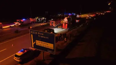 Rize'de Trafik Faciası: 3 Can Kaybı, 4 Yaralı