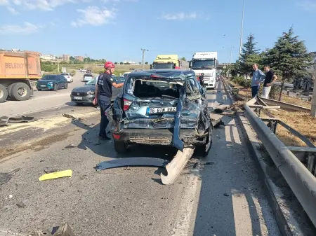 Samsun'da 8 aracın karıştığı zincirleme trafik kazası