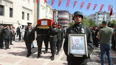 Elazığ'da Şehit Tank Uzman Çavuş Coşkun Sevim'in cenaze töreni