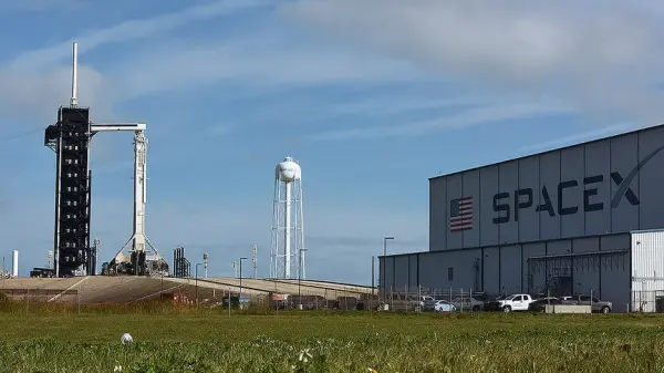 Nasdaq borsasında SpaceX hisselerinin işlem gördüğü bir ekran görüntüsü.