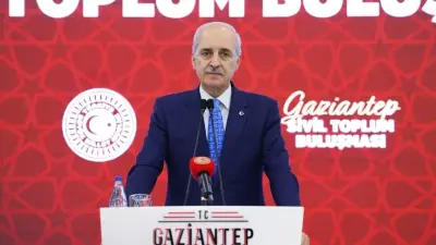 TBMM Başkanı Numan Kurtulmuş konuşma yaparken