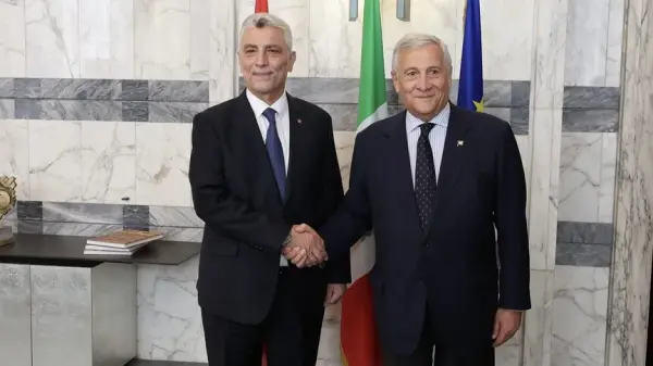 Ticaret Bakanı Ömer Bolat ve İtalya Başbakan Yardımcısı Antonio Tajani'nin Roma'daki resmi görüşmesi