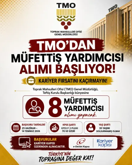 Toprak Mahsulleri Ofisi Genel Müdürlüğü Personel Alımı