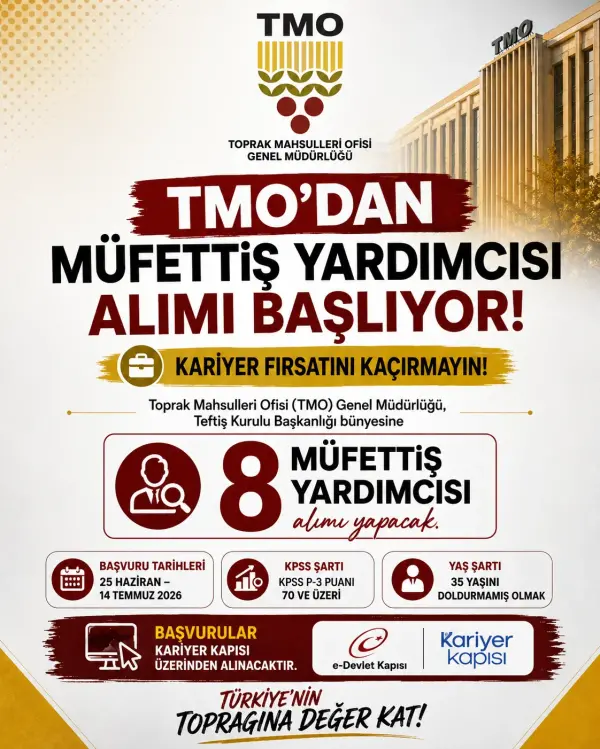 Toprak Mahsulleri Ofisi Genel Müdürlüğü Personel Alımı