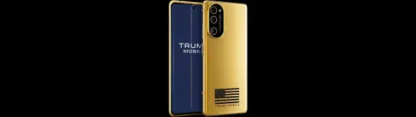 Trump Mobile logosu ve akıllı telefon görseli