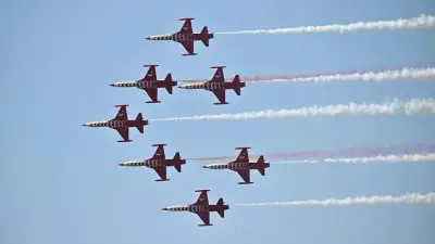 Türk Yıldızları'ndan NATO Zirvesi'ne Özel Ankara Semalarında Nefes Kesen Gösteri